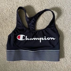 champion black logo sports bra size XS